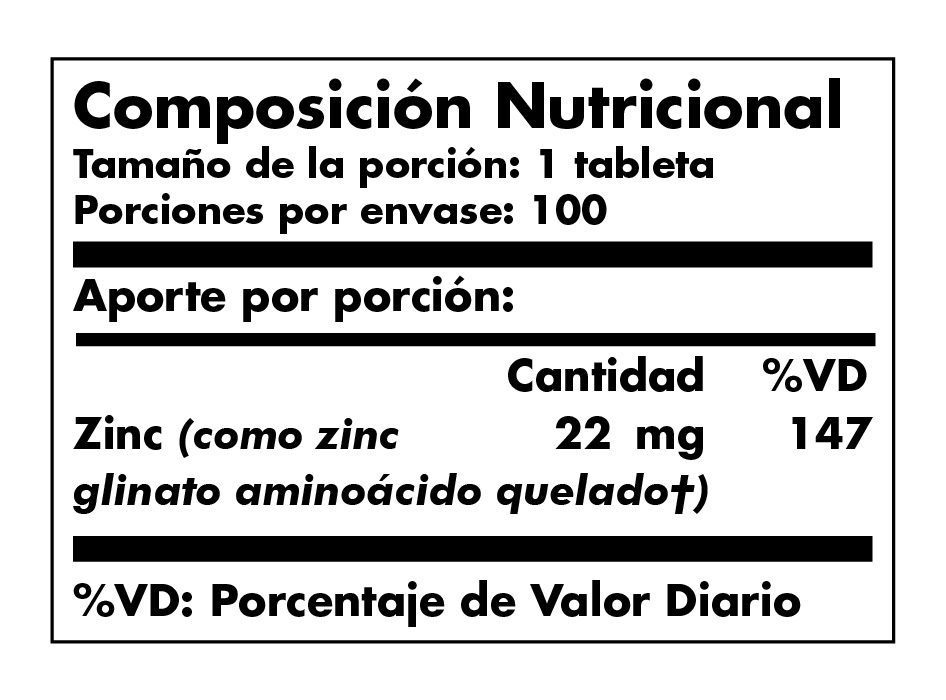 Chelated Zinc 100 Tabletas Solgar Mis Vitaminas